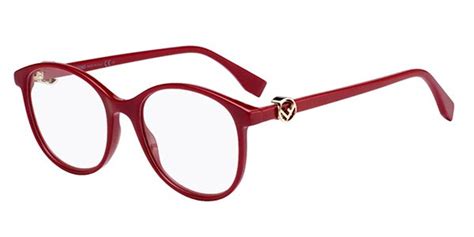 fendi ff 0299|Authentic Fendi Eyeglasses FF 0299 C9A Red Round Frames .